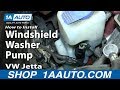 How to Replace Windshield Washer Pump 1999-2005 Volkswagen Jetta or Golf