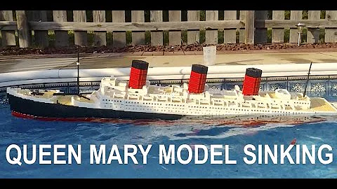 LEGO Queen Mary Model Sinking 7+ ft model