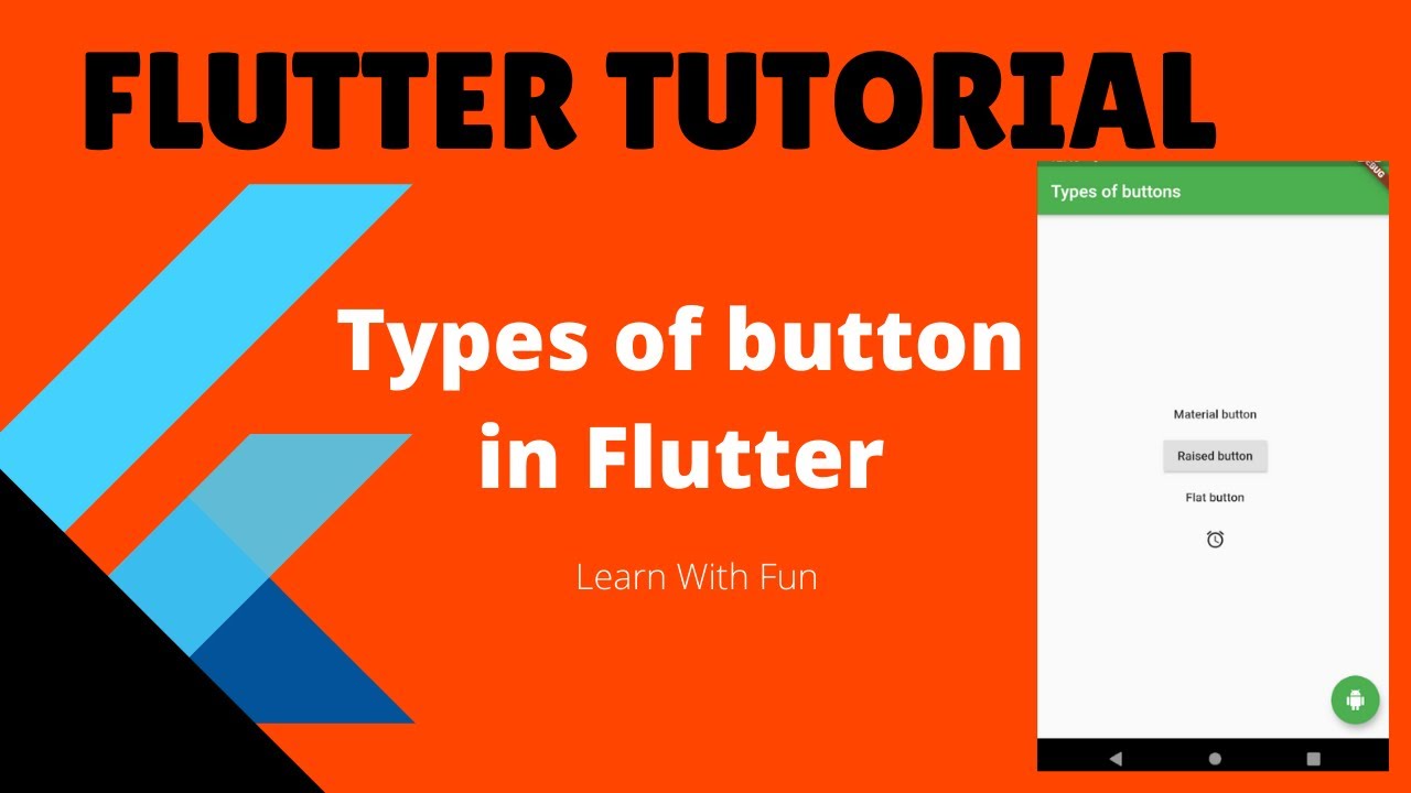 Types of Button in Flutter | flutter Tutorial 2020 - YouTube