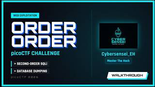 orderorder_picoCTF 2026 | video walkthrough | SQL injection