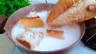 😱Put the bread into boiling milk❗️I don't buy it from the market anymore. Fast and delicious.