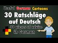 Useful German Motivation - 30 Ratschläge auf Deutsch - 30 pieces of advice in German - Dream big