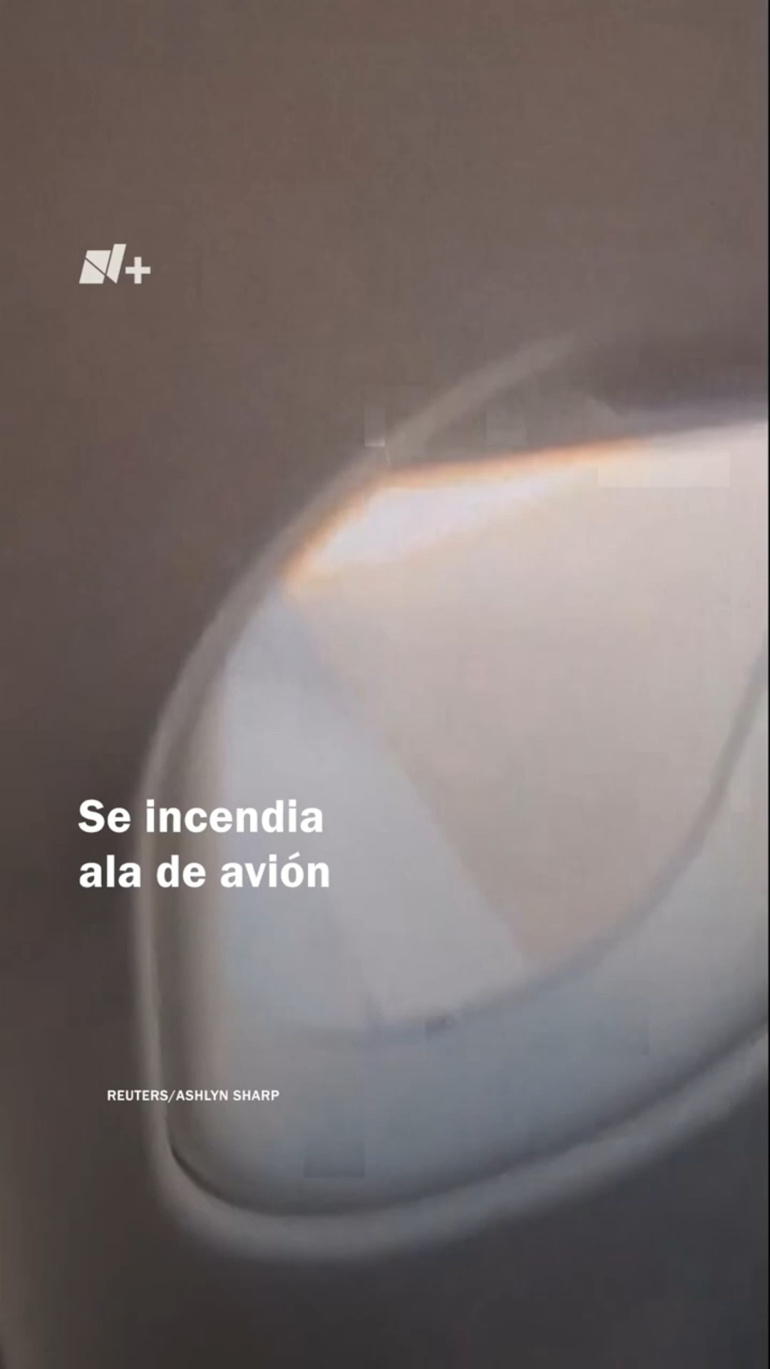Se incendia el ala de un avión #nmas #shorts #avion #eua