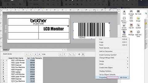 Product   P touch   P touch Editor   Create Barcode from DataBase