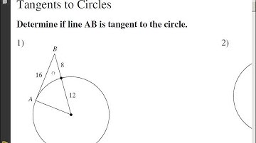 Tangents of Circles