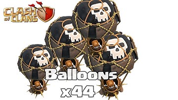Clash of clans - Balloons Max Gameplay (Attack with level 6 balloons)