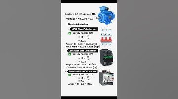 MCB Sİze,calculation,Gontactor size Schneider m calculation, OLŘ size calçulation #electrical