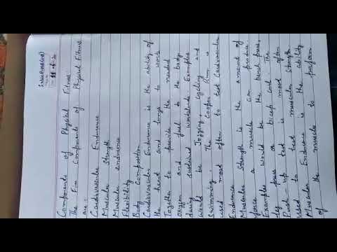 CLASS 11 PHY EDU TOPIC COMPONENTS OF PHYSICAL FITNESS HEALTH RELATED ...