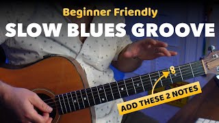Beginner Blues Groove in A-minor • Spice with up with these 2 notes