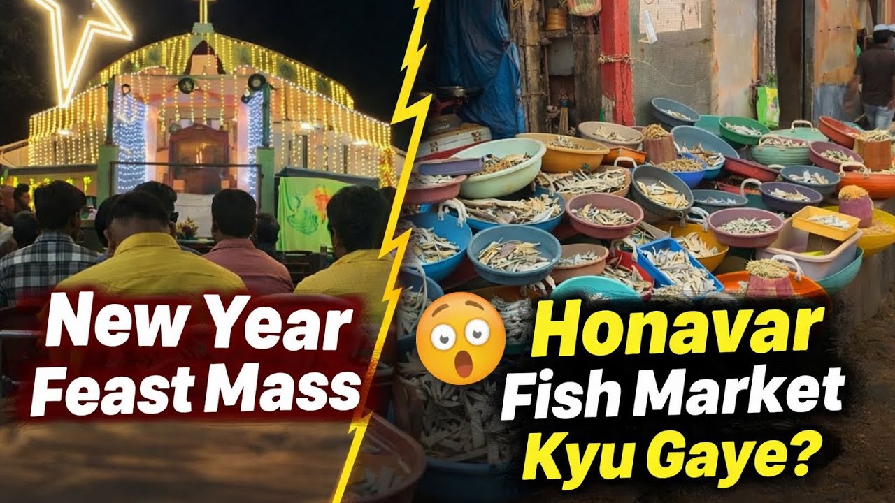 Mangalore Wedding Ritual me Mama kya deta hai? | Honavar Fish Market | New Year Feast Mass | 31st
