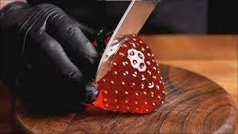 Cutting Glass Fruits Strawberry 🍓 ASMR #ai #aiart #asmrsounds #asmr #aiasmr #satisfyingvideo