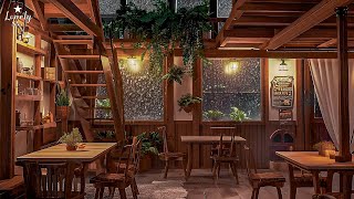 Rainy Jazz Cafe | Slow Jazz Music in Coffee Shop Ambience for Work, Study and Sleep