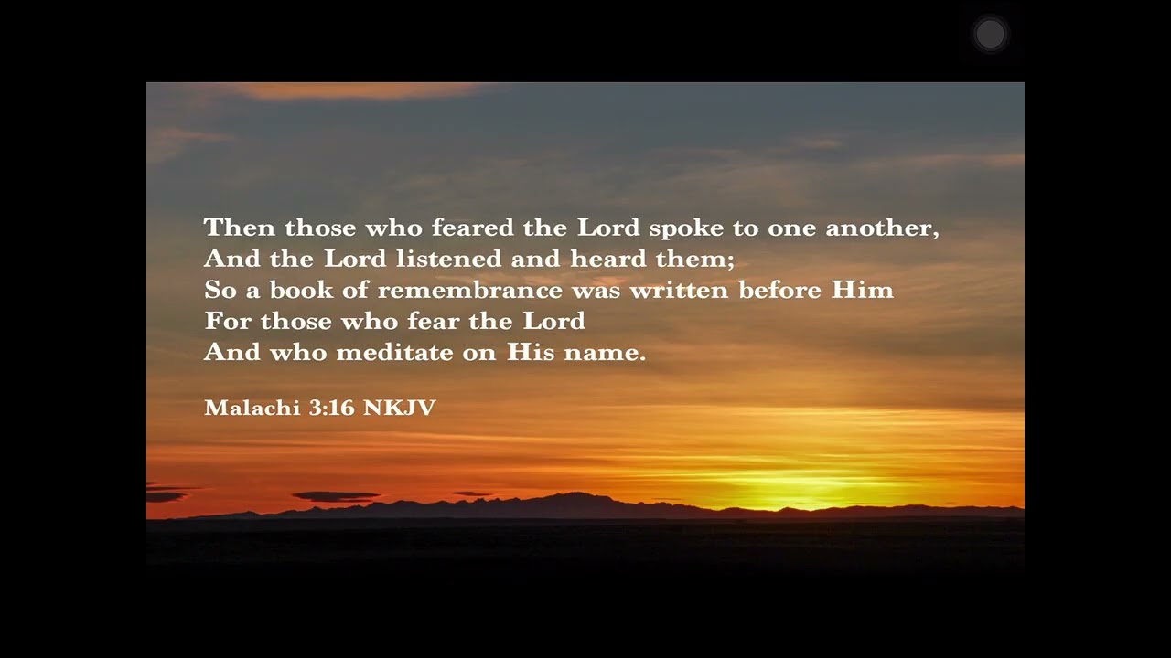 A BOOK OF REMEMBRANCE: GOD Listens and Records