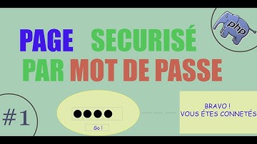 Comment faire une page sécurisé par un mot de passe - PHP