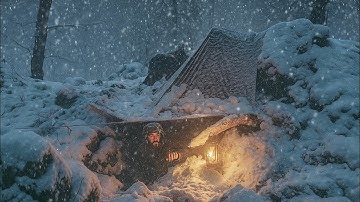 Trapped in -19°C Deadly Blizzard | Solo Survival in the Deep Wilderness