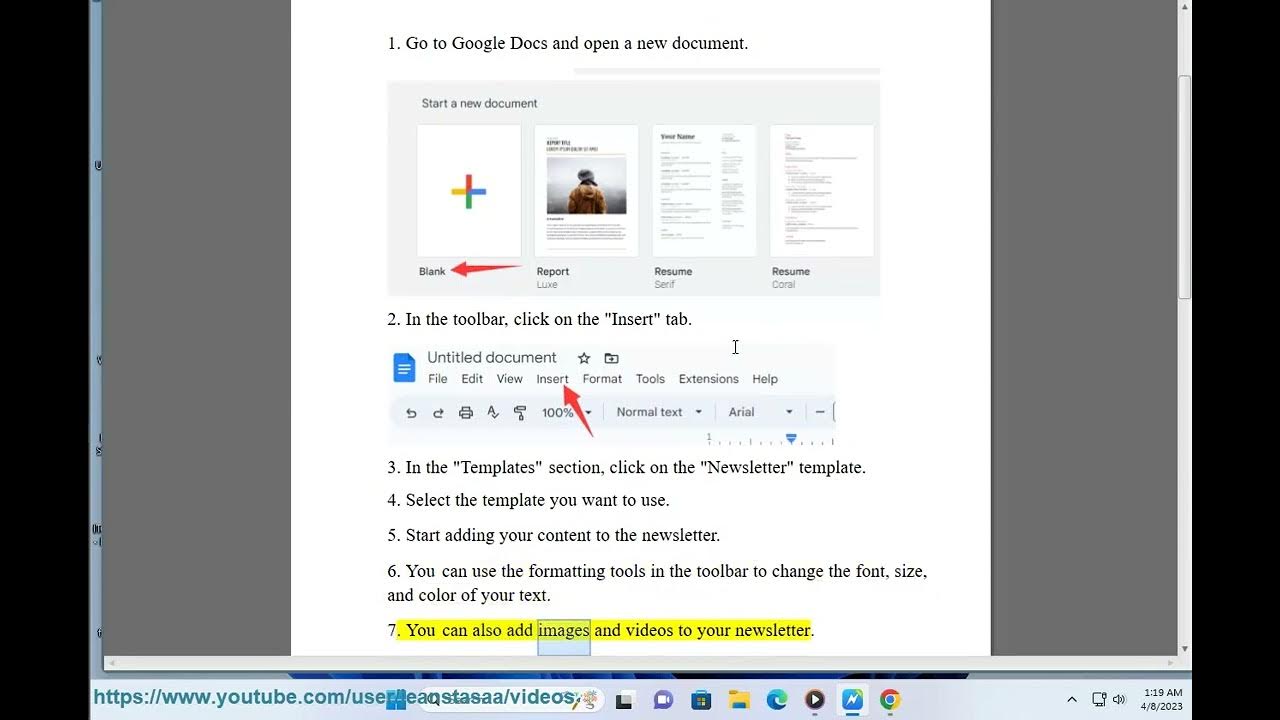 Create Newsletter In Google Docs