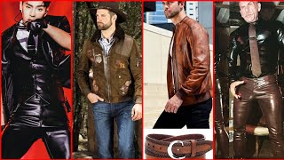 Amazing and reliable leather outfits for boys, men#menleatherfashion