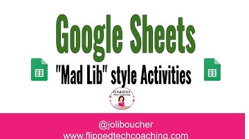 Google Sheets "Mad Lib" style activity.
