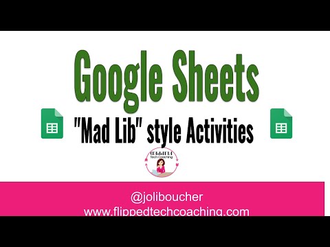 Google Sheets "Mad Lib" style activity.