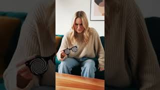 Blonde Woman Finds Hypno Glasses