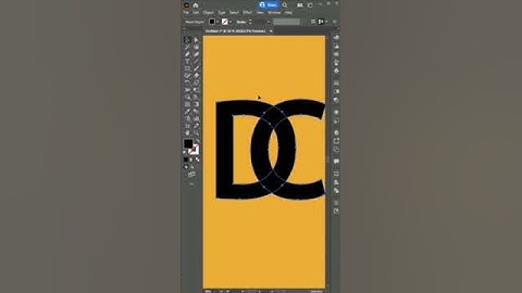 Design an Overlapping Text Effect in Adobe Illustrator cc Tutorial #shorts #illustrator