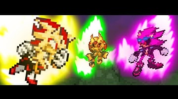 Super Shadow VS Super Scourge VS Enerjak (Sprite Battle)