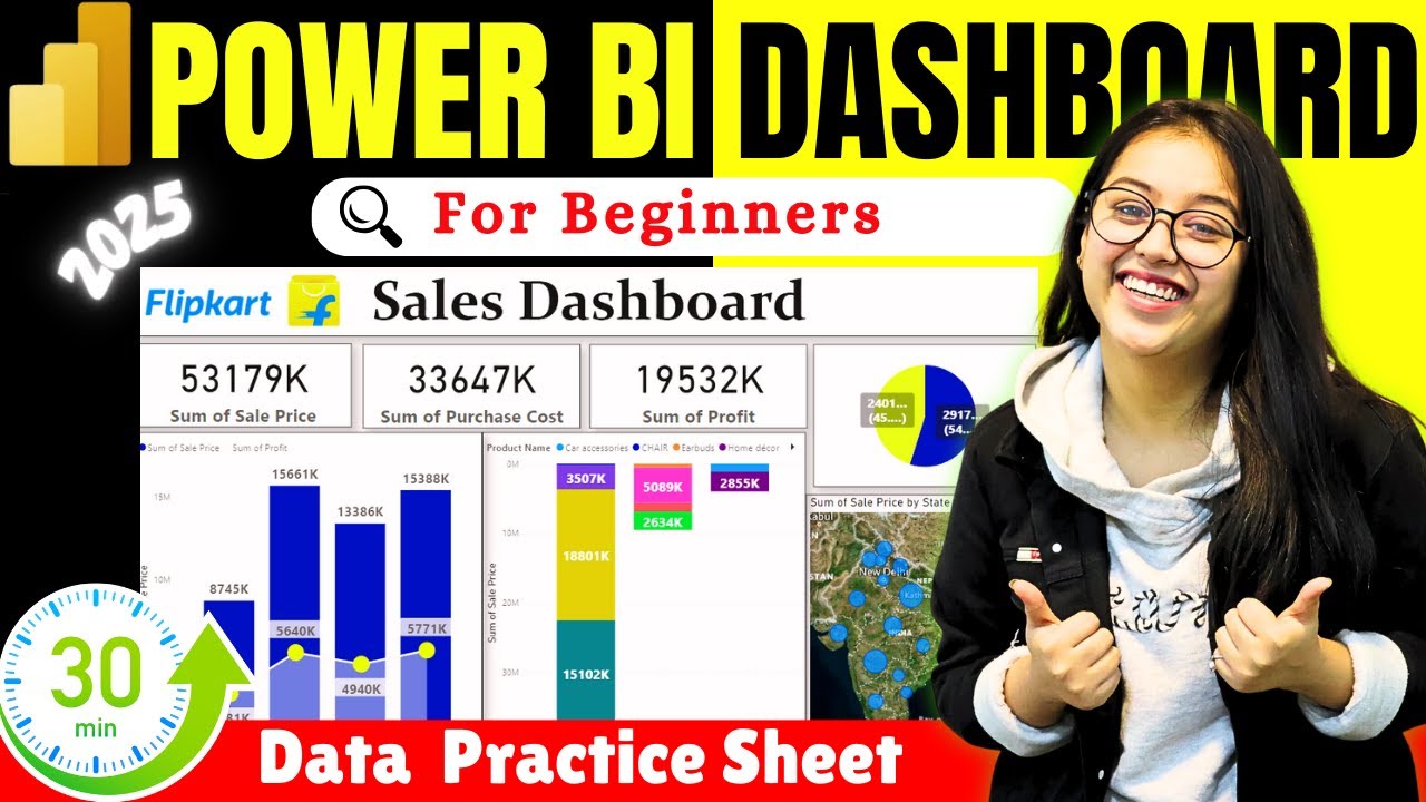 Power Bi Tutorial For Beginners | Power Bi Dashboard Project in Hindi ...