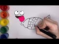 Bolalar uchun baliq chizish / Drawing Fish for Children with kids song / Рисунок Рыба для детей