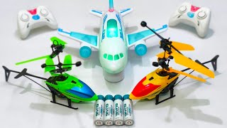 3D Lights Airbus A380 and Radio Control Helicopter, aeroplane, airbus a380, helicopter, airplane, rc