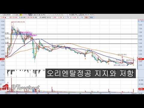 오리엔탈정공 New 오리엔탈정공 (014940) 2차분석 지지선과 저항선
