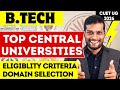 Top Central Universities for B.Tech 2026 | CUET UG Admission | Best Colleges, Courses, Cutoff & Fees