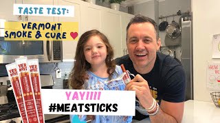 KIDS TRY | Vermont Smoke and Cure Review Meatstick! | Thumbs up or down?