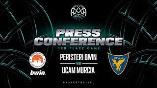 LIVE - Peristeri bwin v UCAM Murcia | 3rd Place Game Press Conference | #BasketballCL 2023