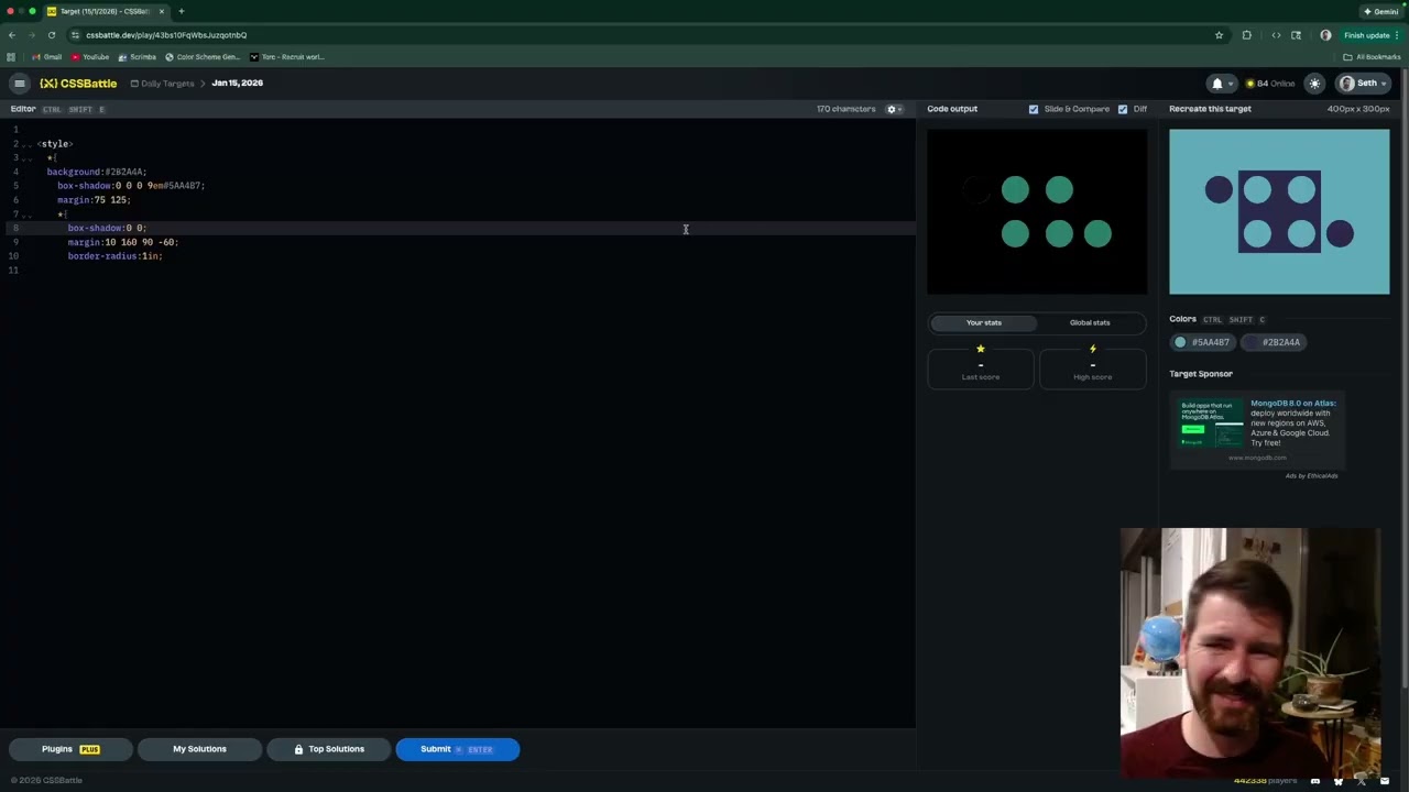 CSS Battle Daily Target - Punch Card
