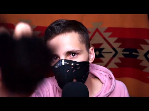 ASMR Relaxing Face and Microphone Brushing for Personal Attention (tongue clicking)