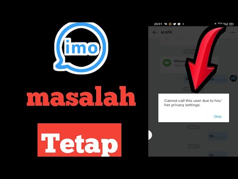 imo tidak dapat memanggil pengguna ini karena standar pengaturan privasi standar sms berlaku