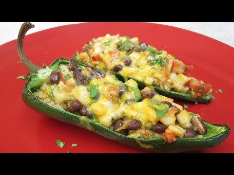 Tex-Mex Stuffed Peppers - Speedy Cooking Videos - PoorMansGourmet