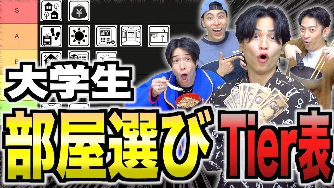 【ランク別】大学生の｢物件探しの条件｣Tier表【1人暮らし】