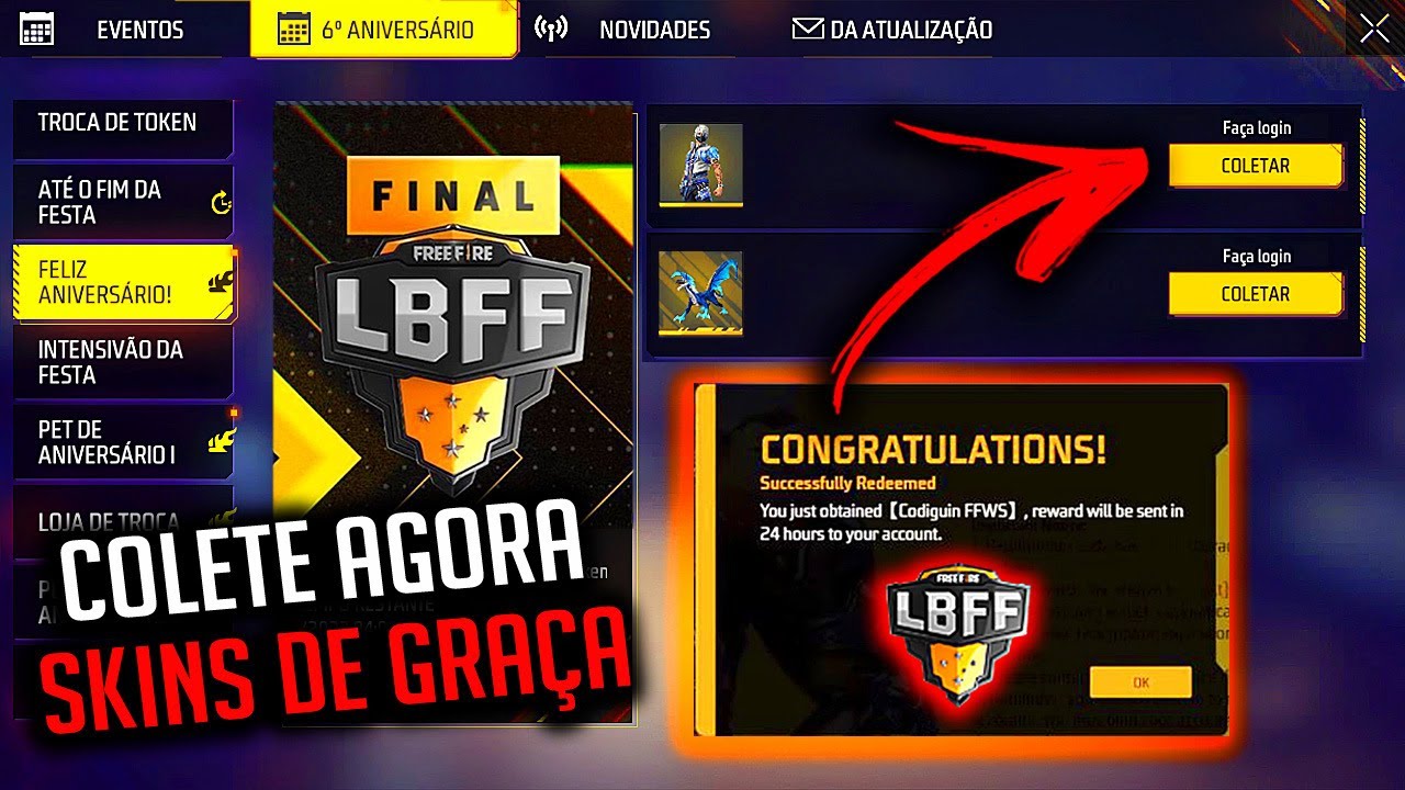 VAZOU! RESGATE O CODIGUIN PASSE BOOYAH! VEJA COMO RESGATAR CODIGO INFINITO 2023  FREE FIRE universal 