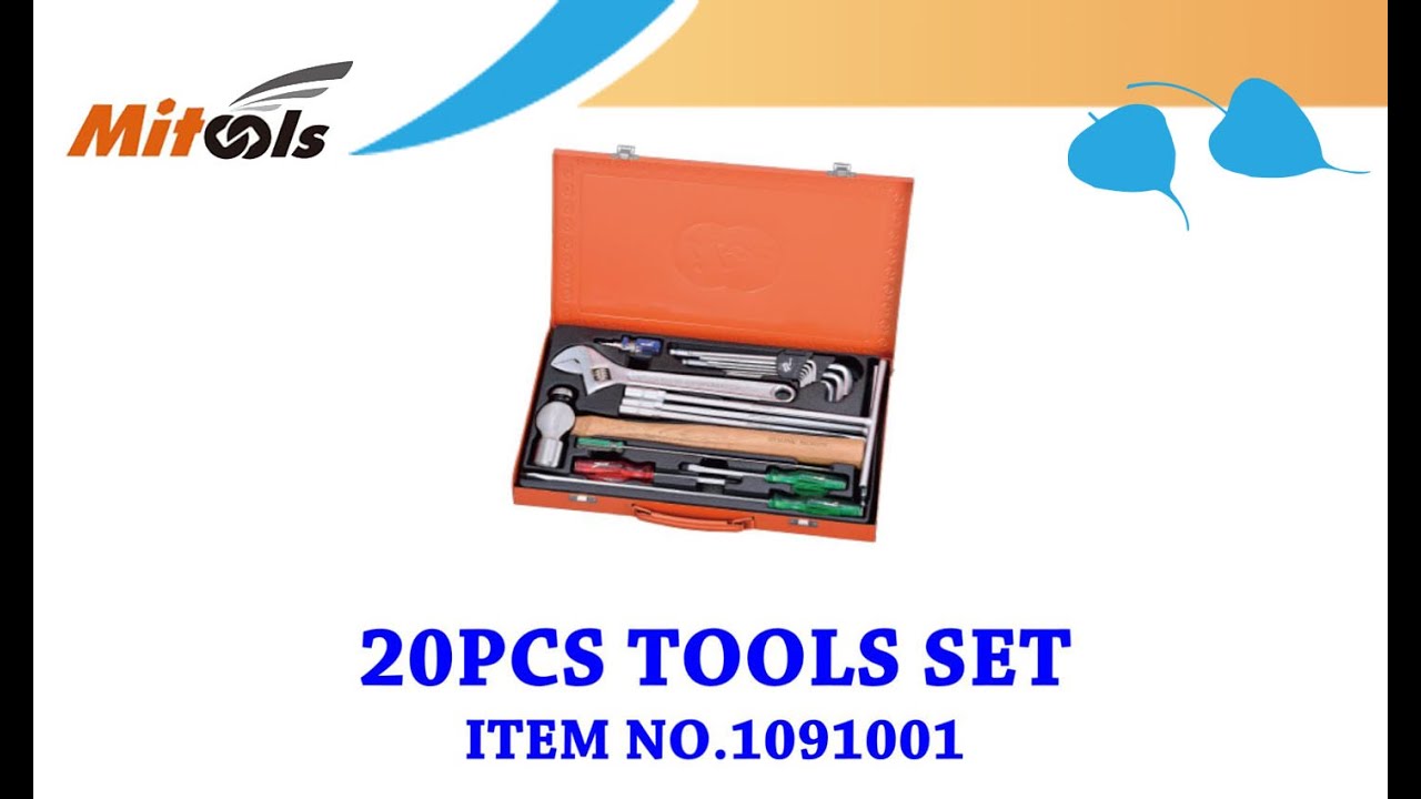 20PCS TOOL SET ITEM NO 1091001 - YouTube