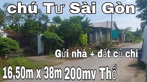 Chú Tư Gửi nhà + đất 16,50m x 38m có 200mv thổ cư cách TL 8 600m xã tân an hội bán 1m vuông 18 triệu