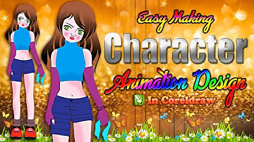 Animation Characters Making in Coreldraw | Easy Character Design in Coreldraw | Animated Characters