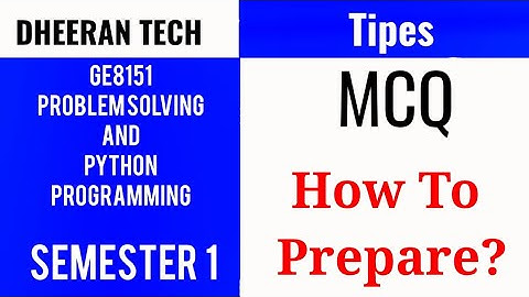 GE8151|Problem solving and Python Programming|how to prepare?|for online exam