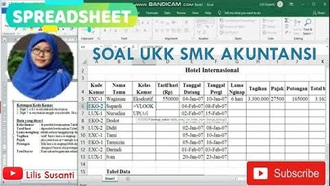 Cara Mengerjakan Paket Program Pengolah Angka / Spreadsheet Soal No.1 - Soal UKK Akuntansi 2019/2020