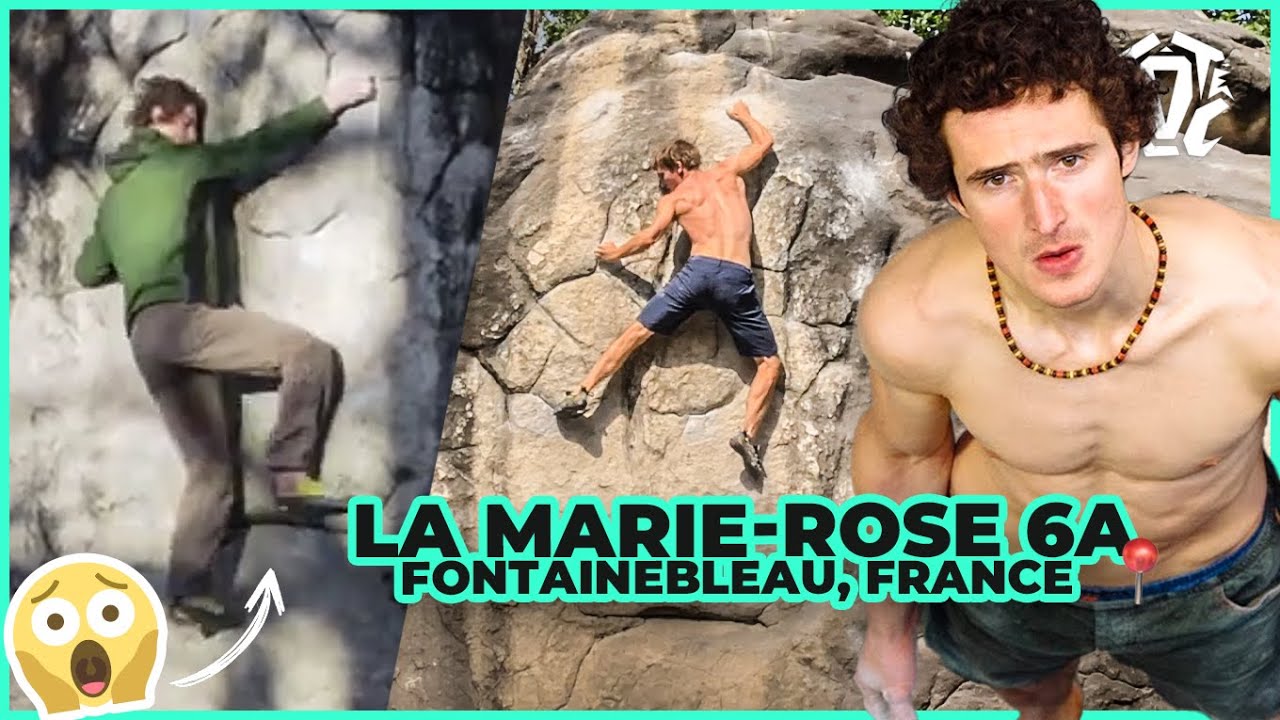 ADAM ONDRA N'A PAS FLASHÉ CE 6A LÉGENDAIRE DE FONTAINEBLEAU...  (LA MARIE-ROSE, 6A)