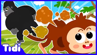 Fun Animal Fart Dance Songs Compilation | Gorilla Monkey Family Song | Nursery Rhymes & Kids Songs