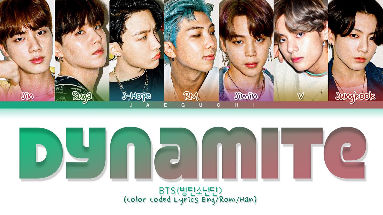 ⁣BTS Dynamite Lyrics (Color Coded Lyrics)
