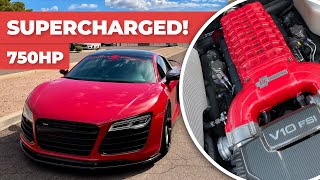 I SUPERCHARGED MY AUDI R8 V10 (750HP) *launch reactions*