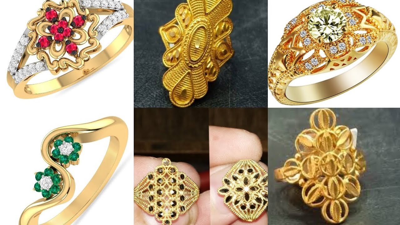 Latest Arabic Gold Ring Design/New light Weight Gold Ring/Latest Light ...