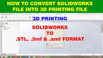 HOW TO EXPORT SOLIDWORKS FILE INTO 3D PRINTING FILE